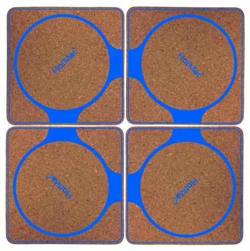 Insulator Cork trivets-BLUE- to protect counter