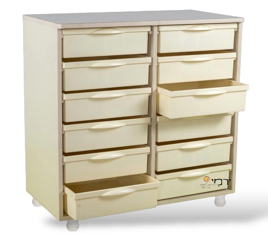 ארון 12 מגירות פלסטיק