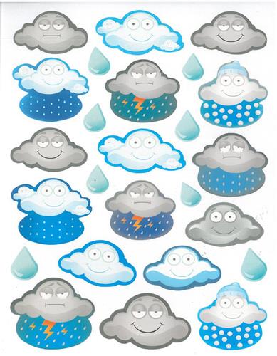 מדבקות עננים ומזג האוויר