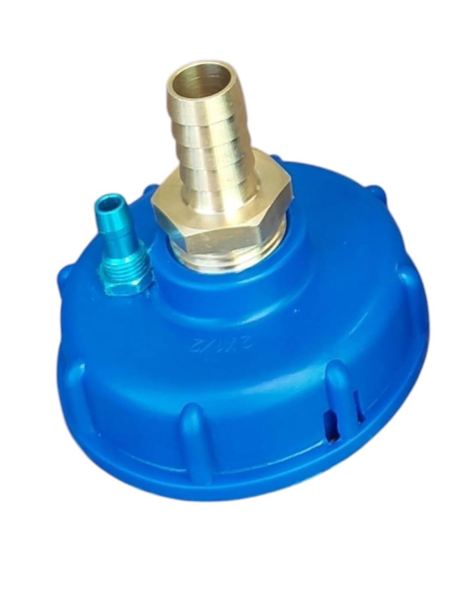 פקק מכסה הברגה חצי 2\1 במרכז עם יציאה או כניסה לנשם קמפינג לייף