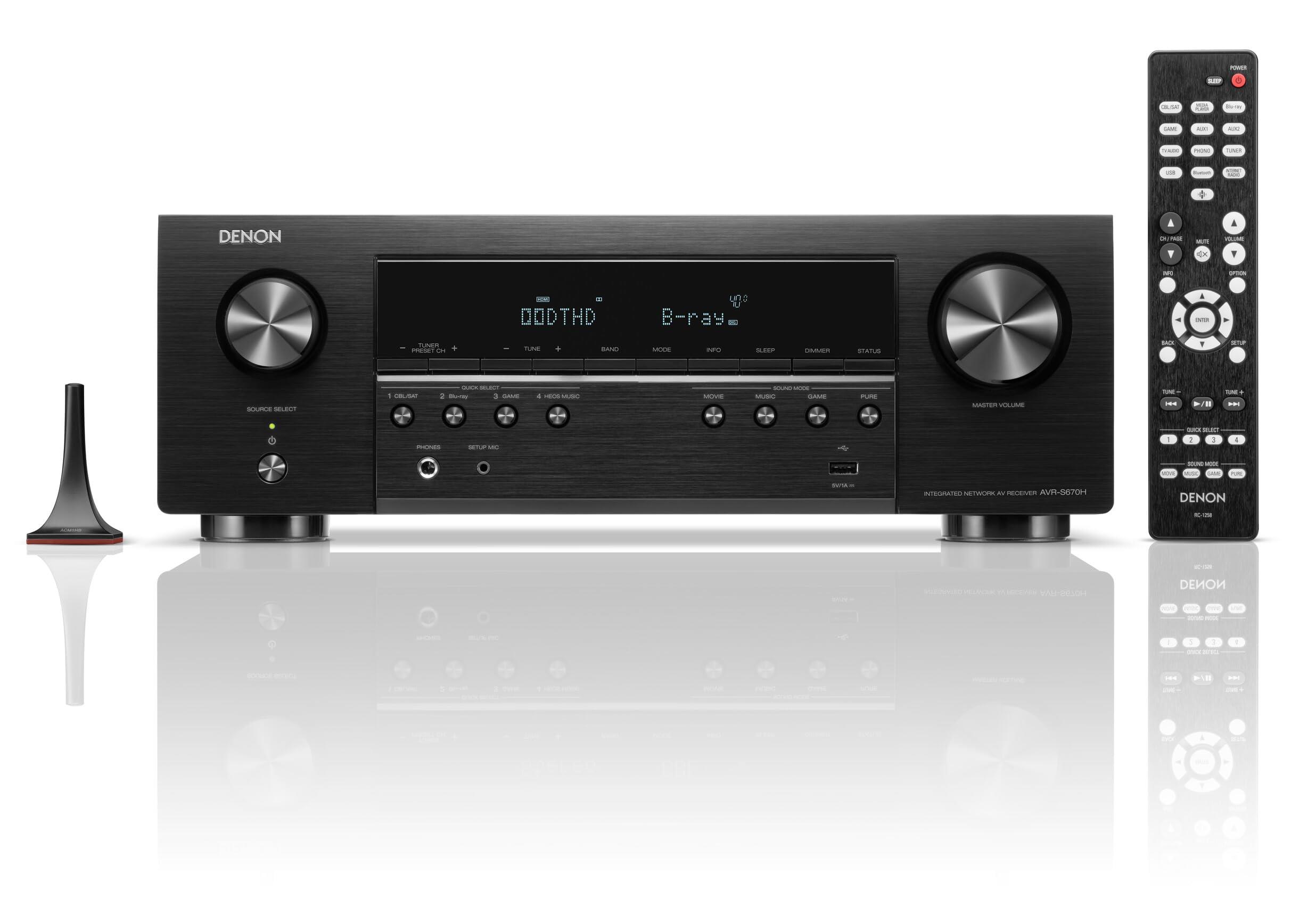 רסיבר קולנוע ביתי 5.2 Denon AVR-S670H יבואן רשמי רסיבר קולנוע ביתי 5.2 Denon AVR-S670H יבואן רשמי
