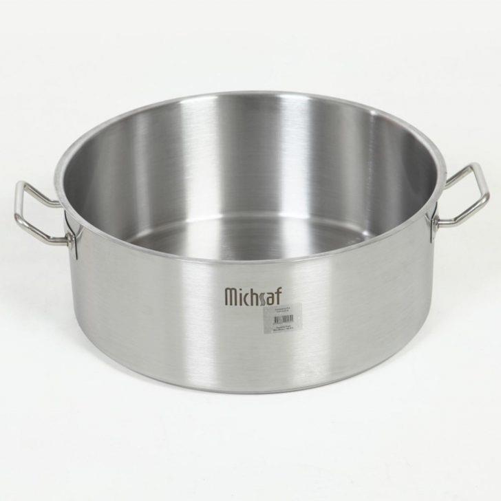 סיר נירוסטה 40 ליטר קוטר 50   ס"מ גובה 20 ס"מ