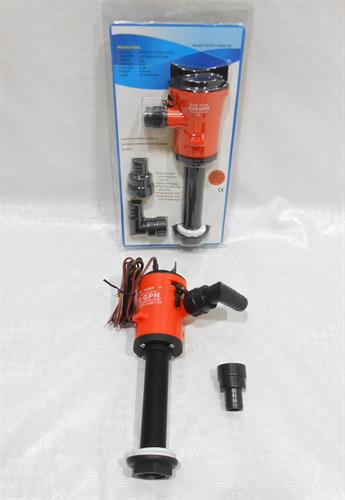 משאבת מים חשמלית מהירה BILGE  בילג' 600 גלון שעה מתאימה למילוי מים מהיר לקרוואן 12 וולט קמפינג לייף