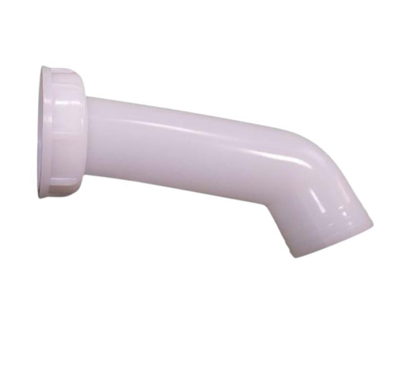 משפך למיכל קוביה IBC הברגה 2 צול צינור משפך עם זווית כלפי מטה צבע לבן קמפינג לייף