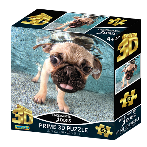 פאזל תלת מימד כלב איגי רקס 100 חלקים מבית Prime 3D