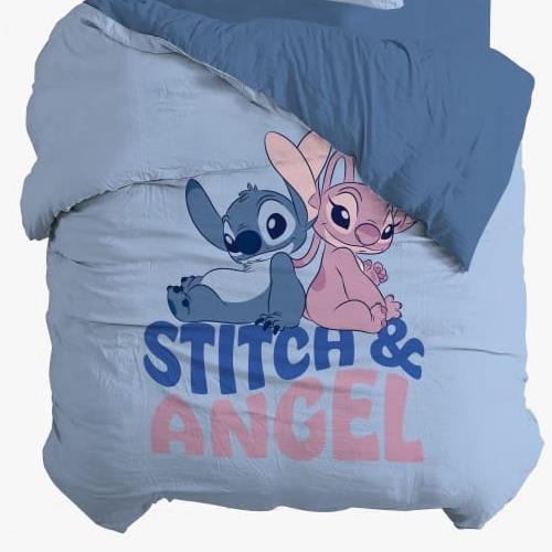 סט מצעים 100% כותנה Disney - סטיץ ואנג'ל נהנים