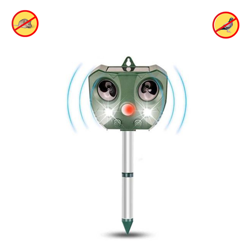 מרחיק יונים סולארי באמצעות גלי קול