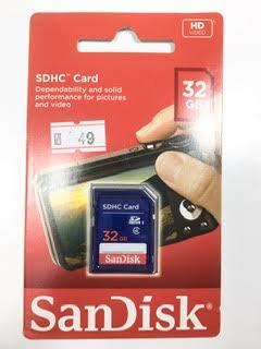 כרטיס זיכרון למצלמה 32 ג'יגה SanDisk
