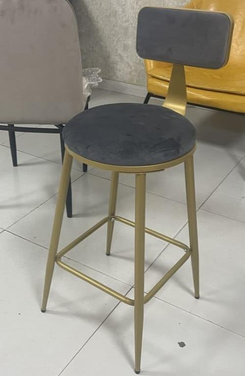 כסא בר מעוצב דגם סיישל צבע אפור