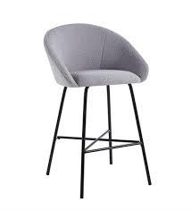 כסא בר מעוצב בוקלה דגם רויאל צבע אפור