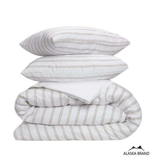 מצעי 100% כותנה מצרית אריגת סאטן 500 חוט | פסים בריק בג'