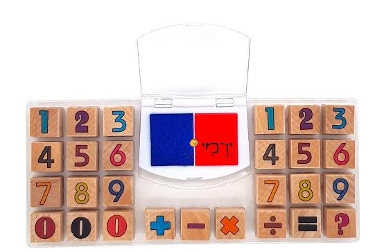 חותמות מספרים מעץ - ללא כרית דיו