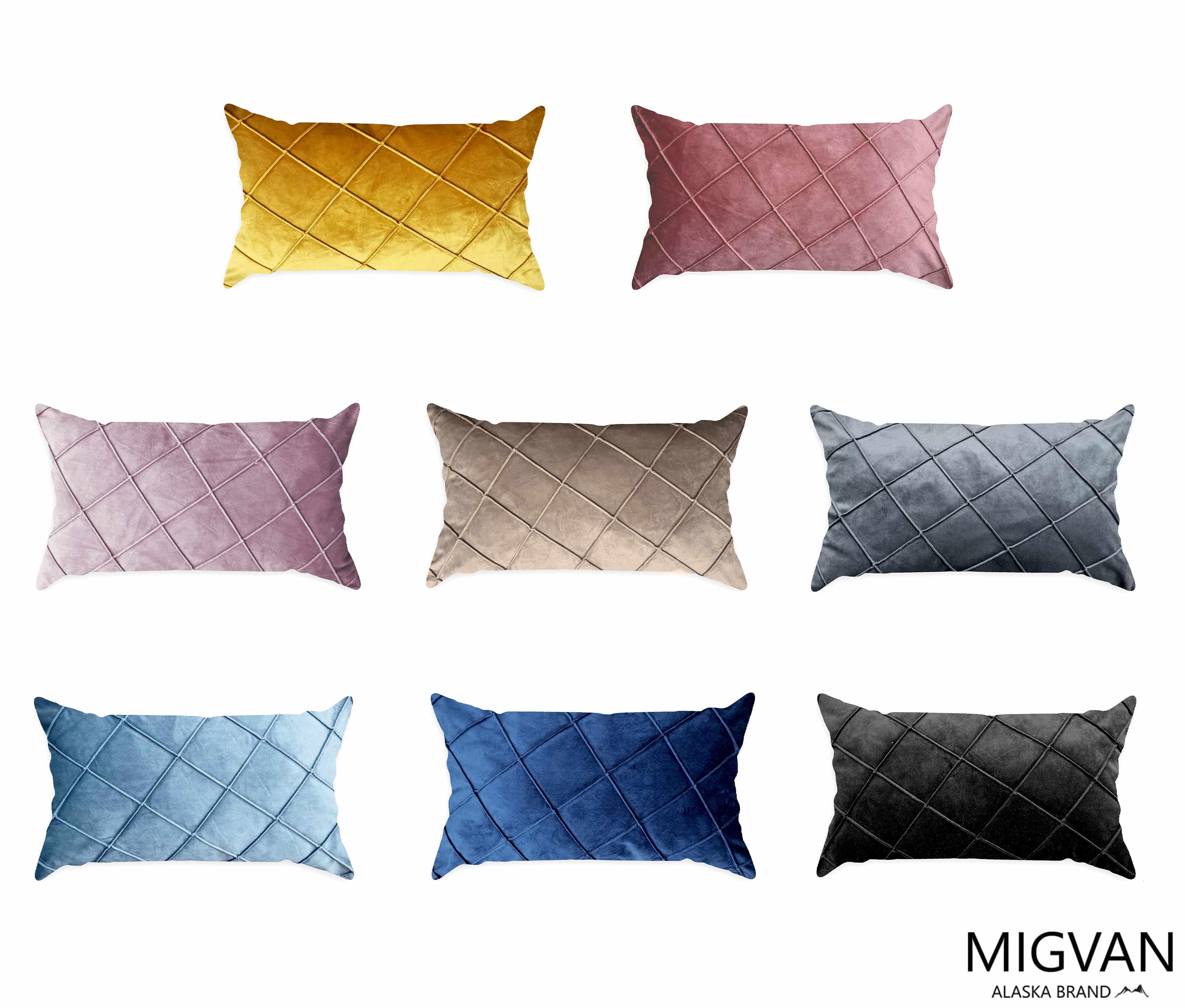 כריות נוי לחדר שינה וסלון - מעויינים מלבני מידה 35X55 |  זוג ב89 ש