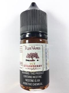 נוזל מילוי לסיגריה אלקטרונית 30 מ"ל Ripe Vapes VCT בטעם תות Strawberry ניקוטין 20 מ"ג 20mg