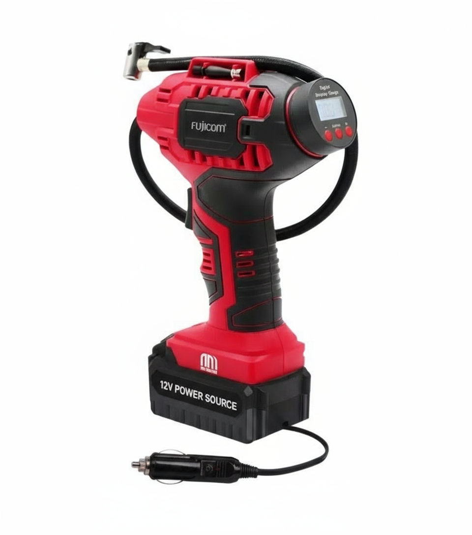 קומפרסור אוויר לניפוח גלגלי הרכב - עם צג דיגטלי