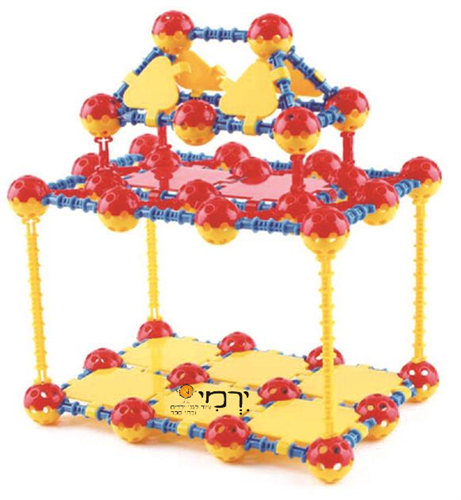 הרכבת מוטות וכדורים במיכל גדול