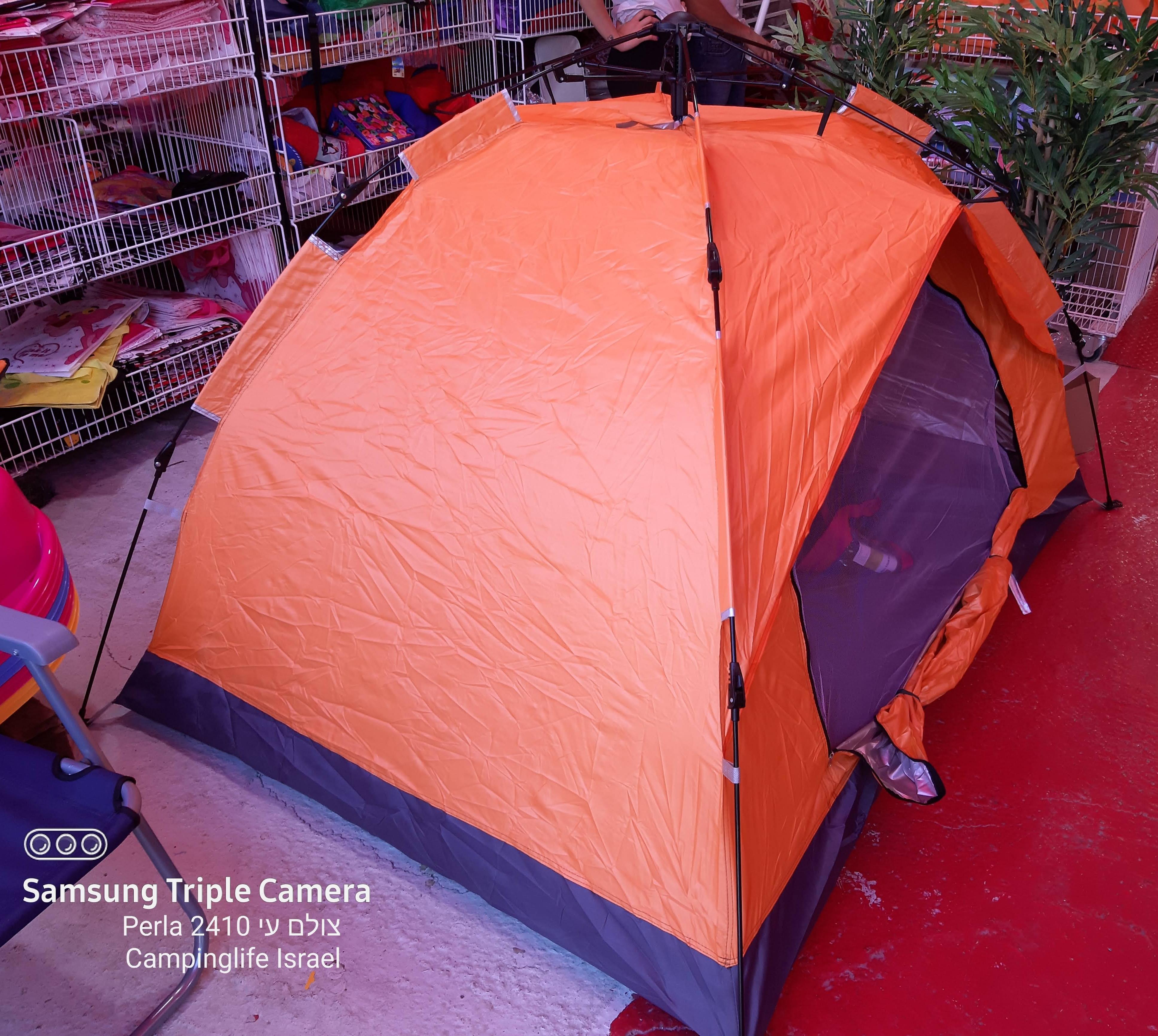אוהל 2 אנשים פתיחה מהירה CAMPINGLIFE דגם חג שבועות קמפינג לייף