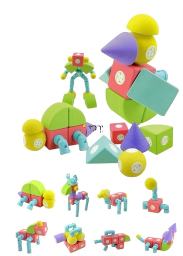 משחק מגנטים רכים גדולים + חוברת דגמים