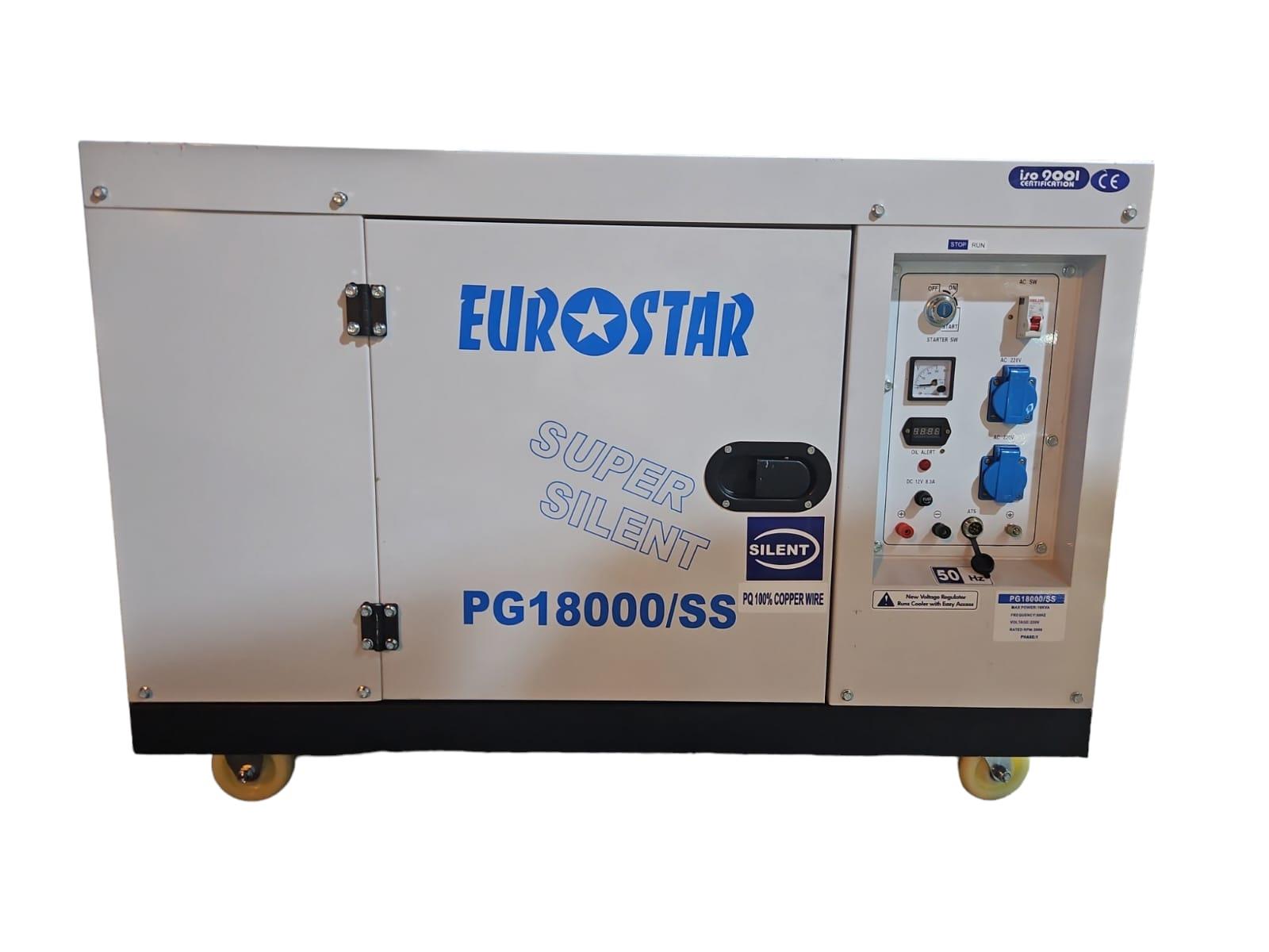 גנרטור דיזל מושתק 10KVA חד פאזי EUROSTAR