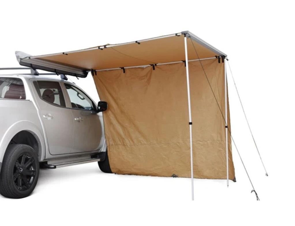 קיר סגירה לסככת צל רוחב 2 מטר חזית 2 מטר גובה קמפינג לייף