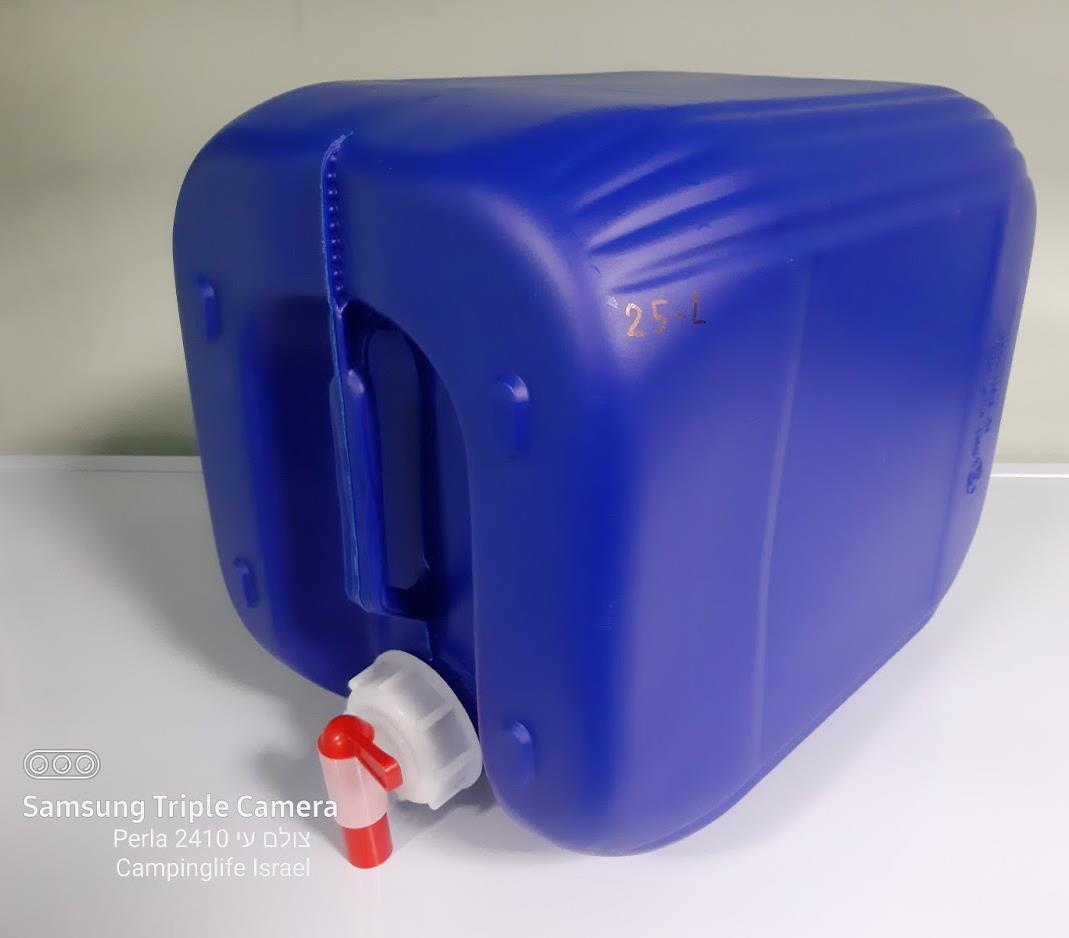 מיכל גריקן 25 ליטר עם ברז צבע כחול מתאים למי שתיה