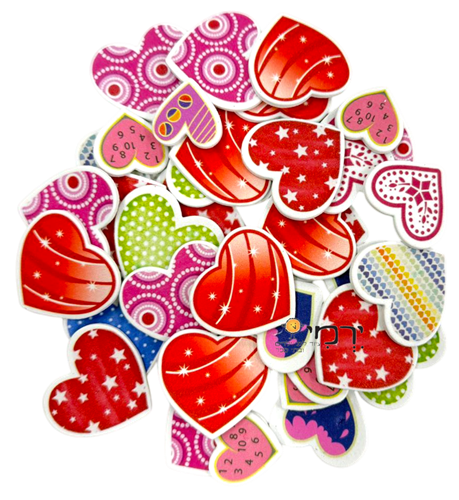 מדבקות סול לבבות צבעוניים