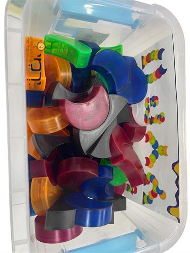 הרכבת מגנטים דגם ירח שקוף