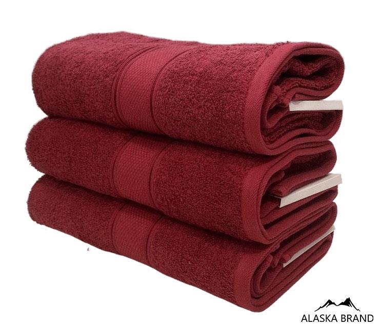 מגבת Royal מבד 100% כותנה צבע בורדו | דרגת ספיגה גבוהה