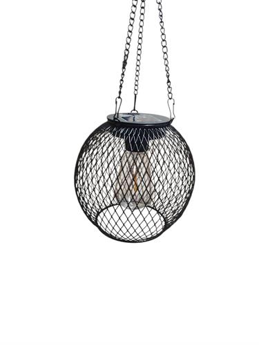 SolarGlow Cage – תאורת תלייה סולארית בעיצוב רשת יוקרתי