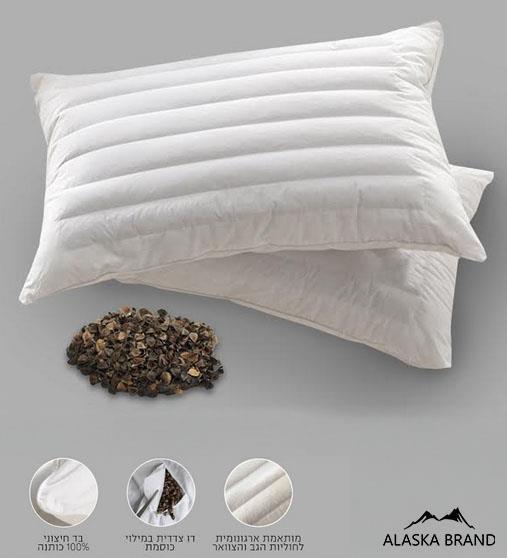 כרית שינה דו צדדית בתוספת מילוי כוסמת | Casa Nature Pillow