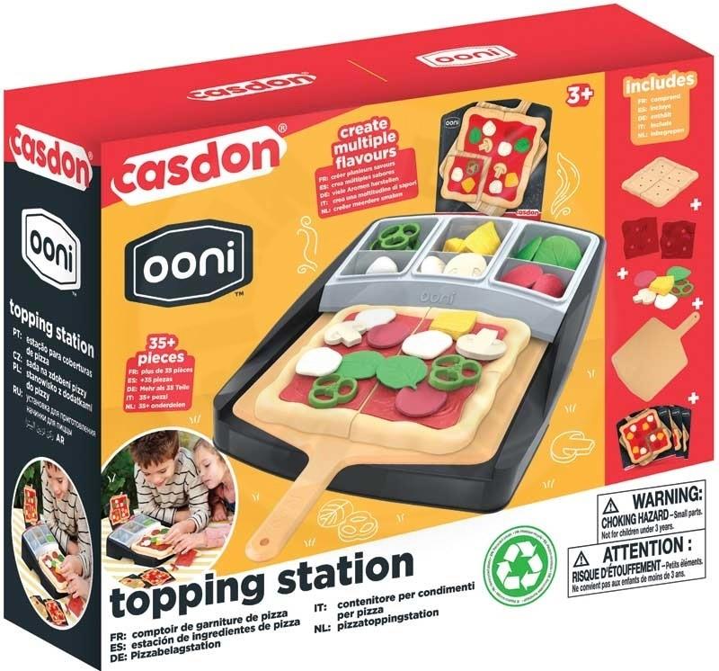 עמדה להכנת פיצה OONI עם תוספות מבית קאסדון