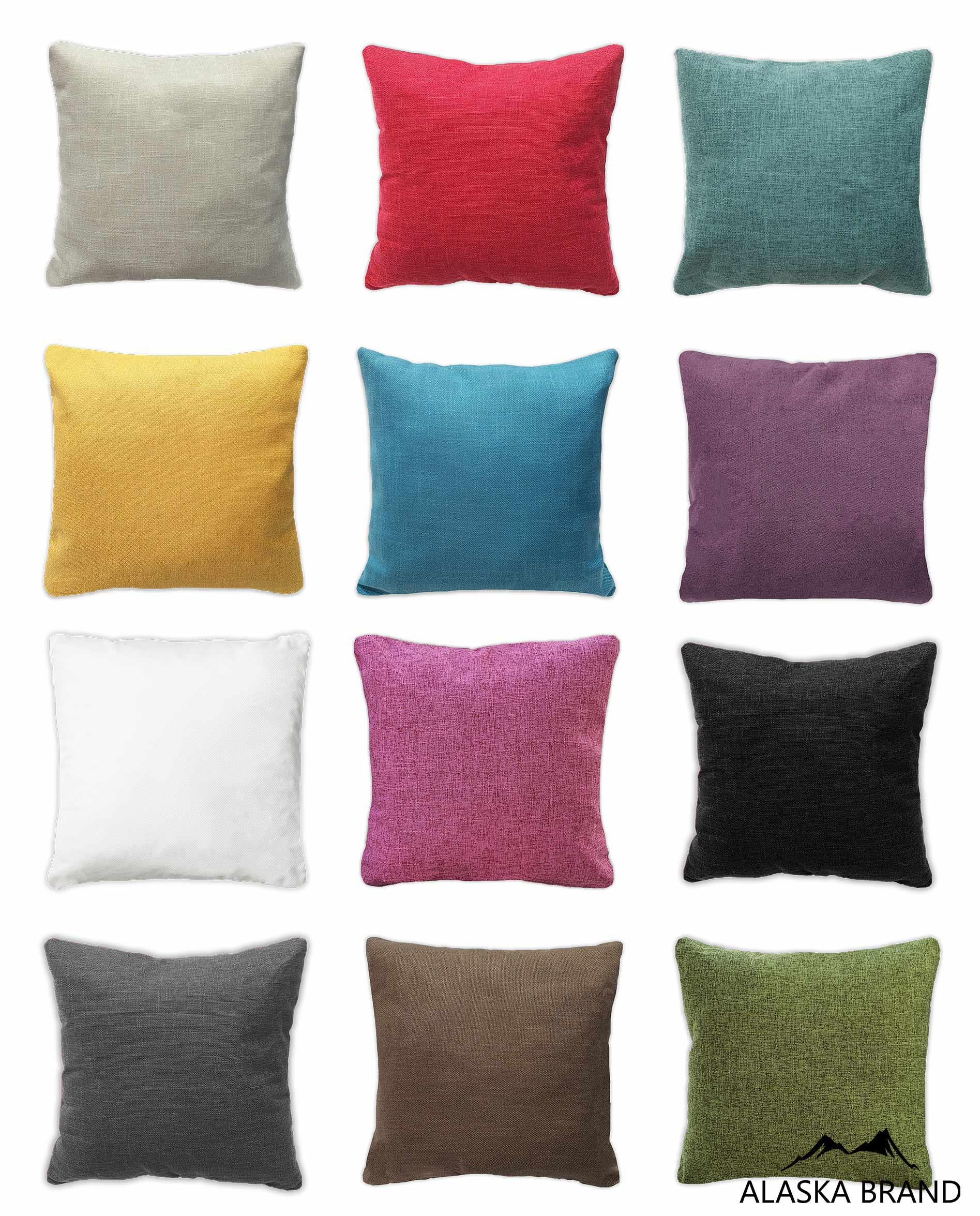 ציפית / כרית נוי 45X45 במבחר צבעים חלקים - Colors דמוי פשתן (מצויין לשילובים)