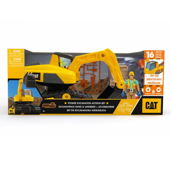 קאט - מחפרון מבית CAT כולל דמות, אביזרים קולות וצלילים - 16 חלקים קאט - מחפרון מבית CAT כולל דמות, אביזרים קולות וצלילים - 16 חלקים