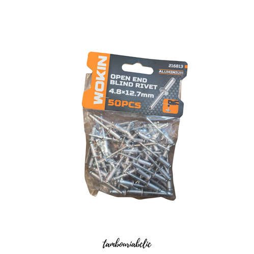 מארז 50 ניטים 4.8x12.7 מ"מ WOKIN – כוח אחיזה מוגבר לחיבורים חזקים