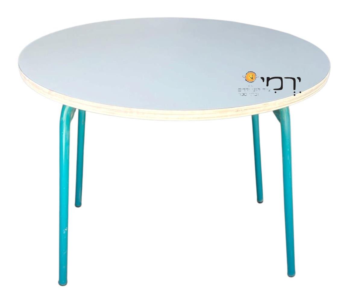 שולחן עגול רגל מתכת