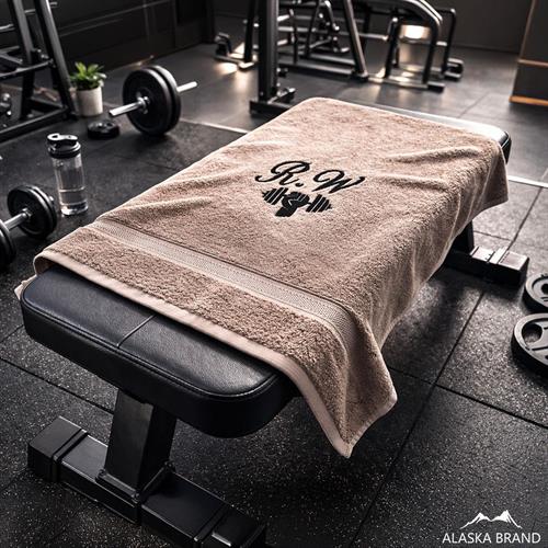 מגבת לחדר כושר / פילאטיס / ספורט בתוספת רקמה אישית - סופגת זיעה