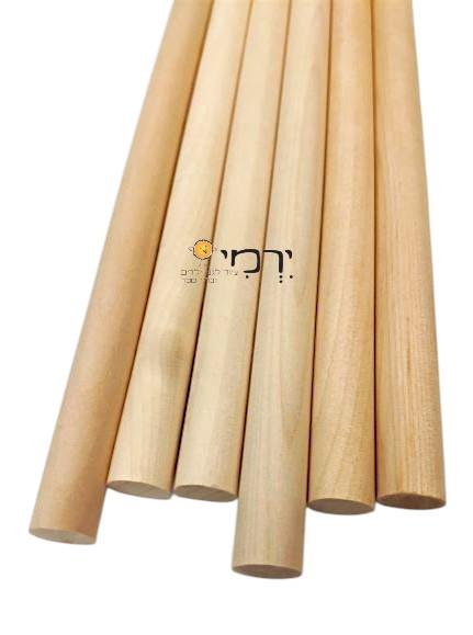 מקלות עץ עגולים מגוון גדלים