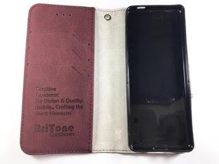 מגן ספר BriTone לשיאומי +XIAOMI QIN 1S בצבע בורדו