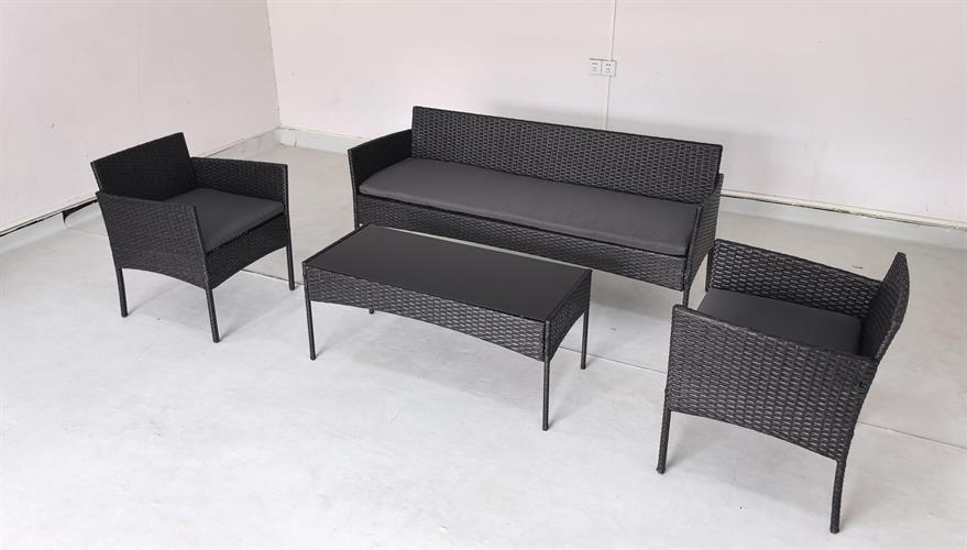 מערכת ישיבה לגינה ולמרפסת ראטן דגם לורן תלת מערכת ישיבה לגינה ולמרפסת ראטן דגם לורן תלת