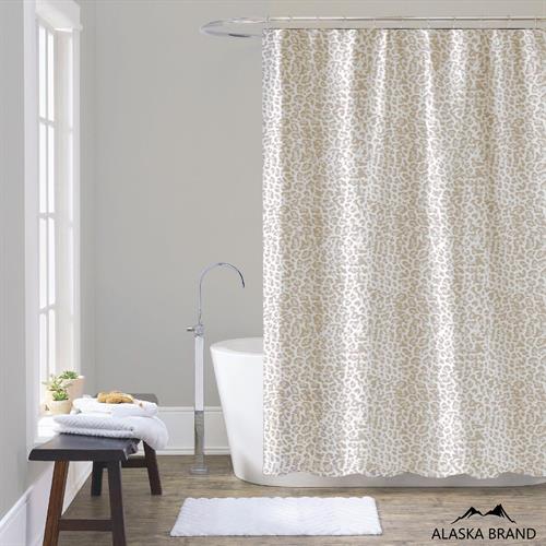 וילון אמבטיה יוקרתי | דגם ווילד - בג'