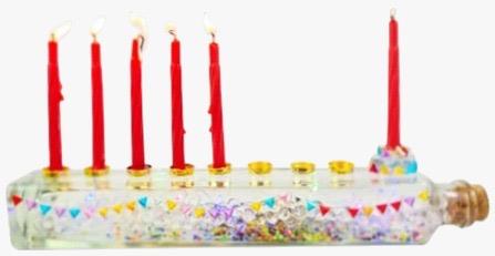 בקבוק חנוכייה ליצירה