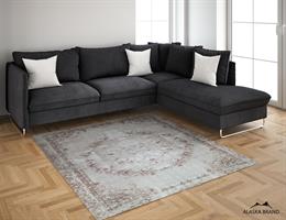 שטיח סלון דגם ביירות - דוגמא אתנית בגווני חום מוקה *אחרון*