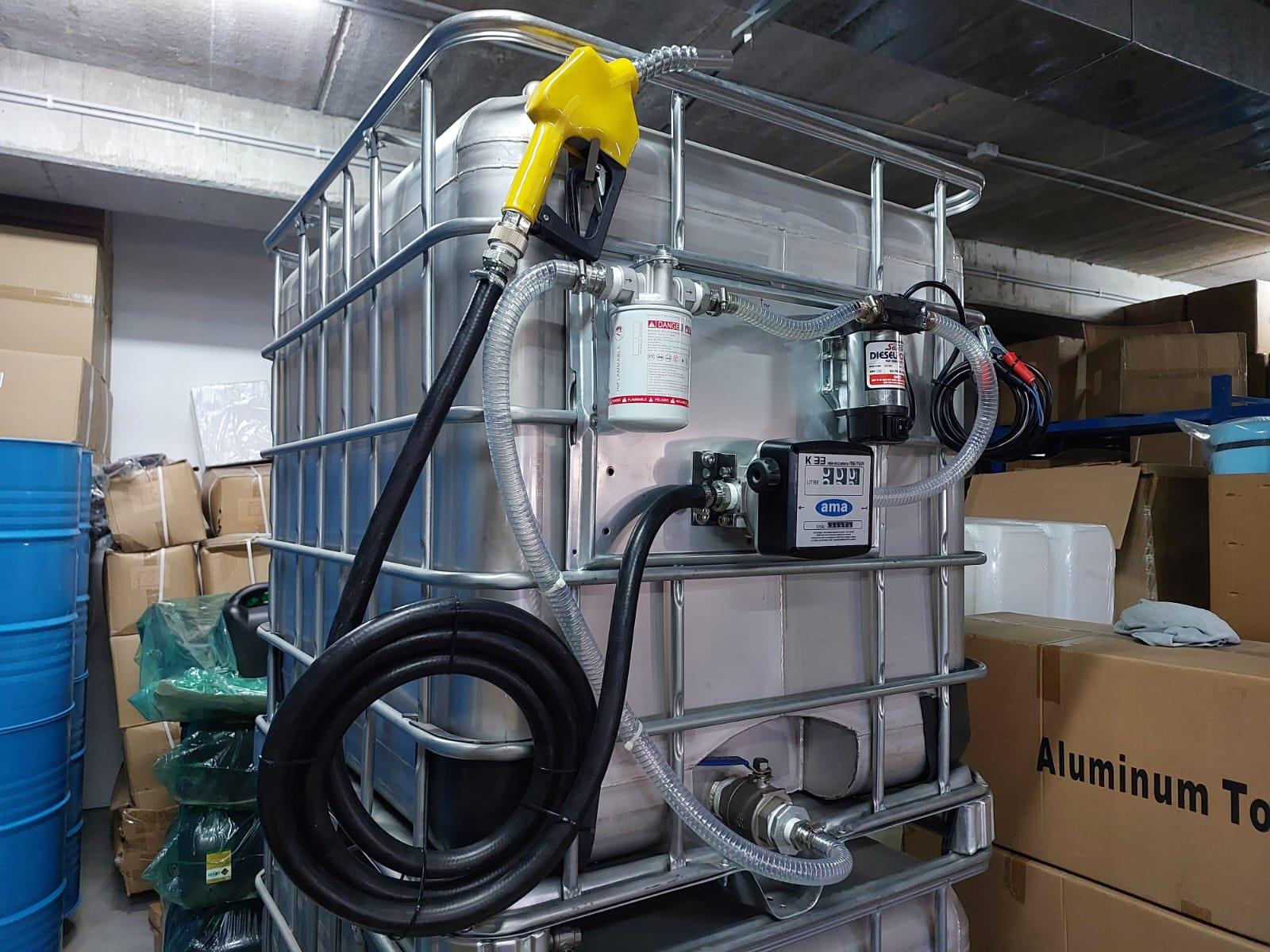 משאבת סולר 12 וולט 40 ליטר לדקה תחנת תדלוק פילטר סולר ומונה מכאני צנרת ואקדח ללא מיכל קמפינג לייף