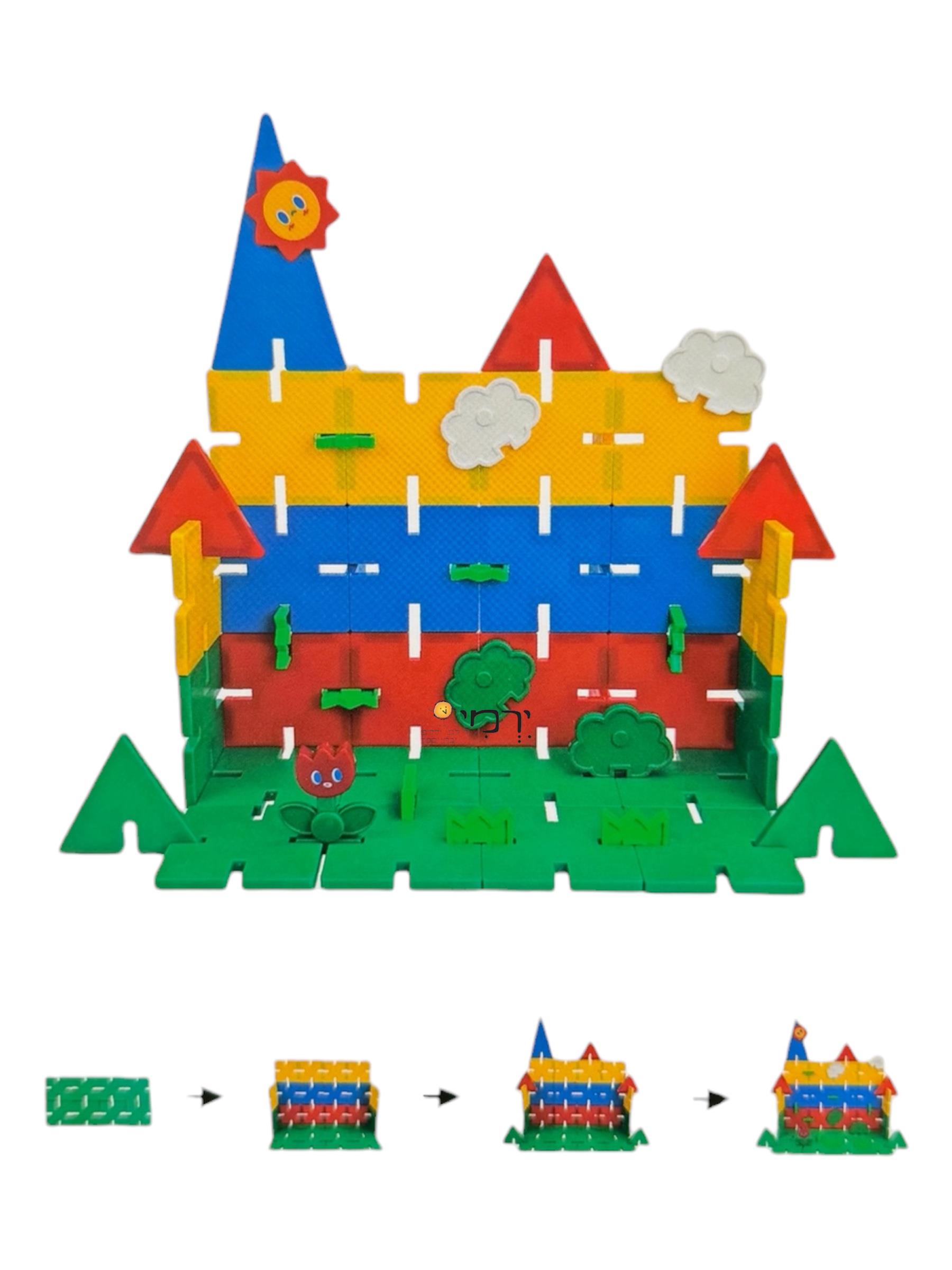 משחק מגנטים צורות תלת מימד 102 חלקים + דגמים