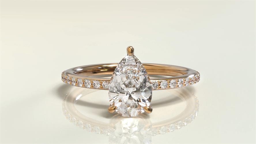 טבעת אירוסין דגם זיו