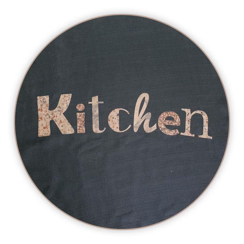 שטיח מטבח עגול איכותי בתוספת גומי בתחתית - Kitchen 1 (מתנקה בקלות!)