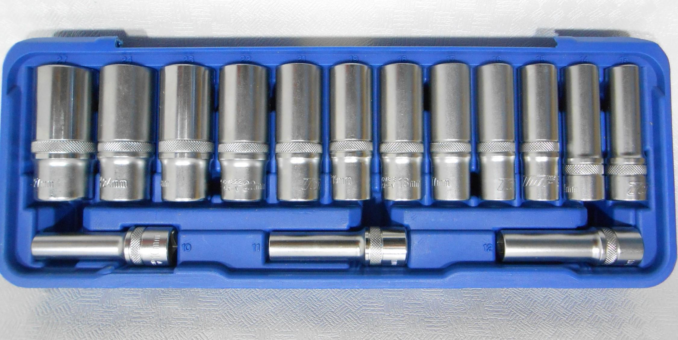 בוקסות ארוכות 2\1'' סט עם מגש כלים 15 חלקים תוצרת טיוואן קמפינג לייף