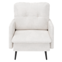 כורסא מעוצבת יוקרתית לבית דגם ריו בד צבע לבן שנהב