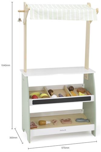 דוכן מכירות סופרמרקט מאובזר מעץ