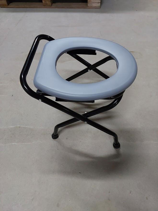 כיסא אסלה מתקפלת צבע שחור להניח בכל מקום שצריך שירותים קמפינג לייף